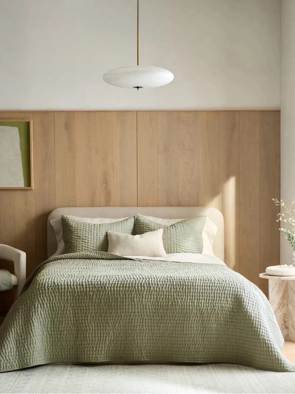 Quince European Linen and Cotton Stitch Quilt in Willowleaf Size King/Cal K 925